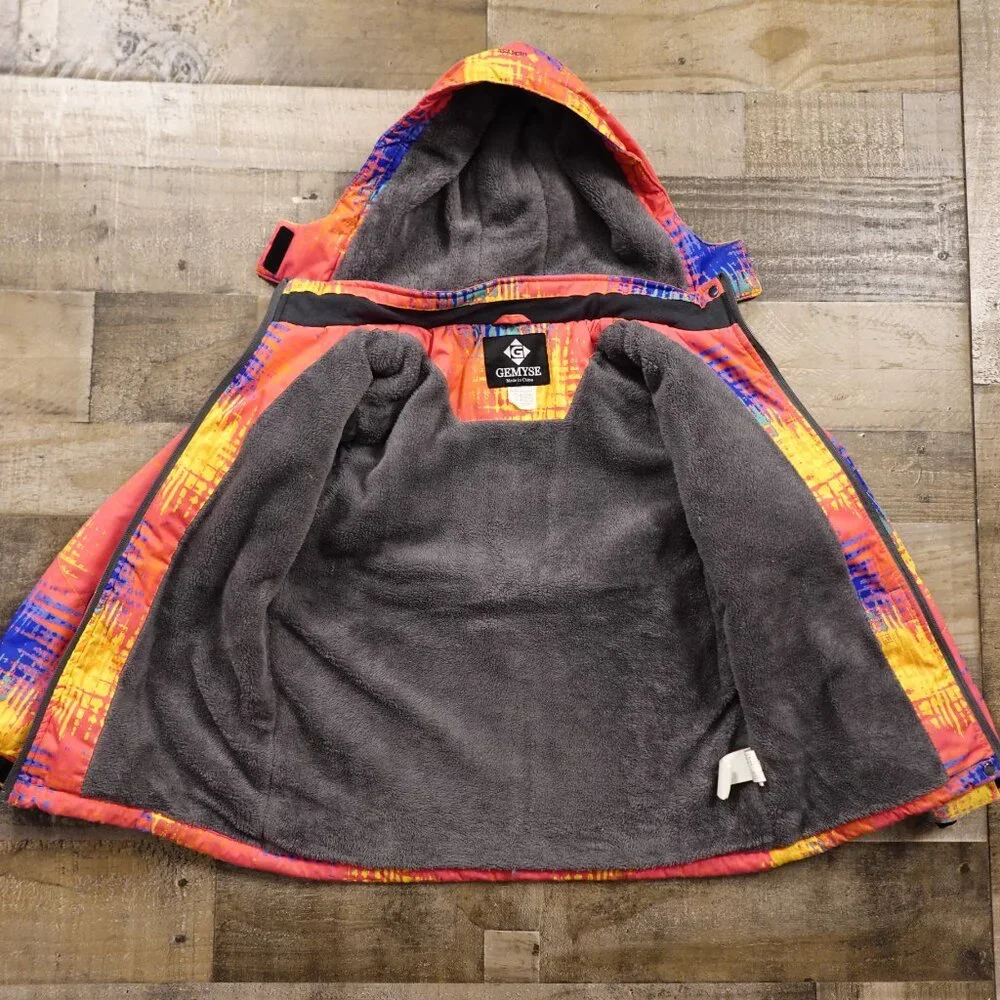 Gemyse Ski Snowboard Jacket Girls' Size Large‎ (10/12) – Bright Multicolor Print